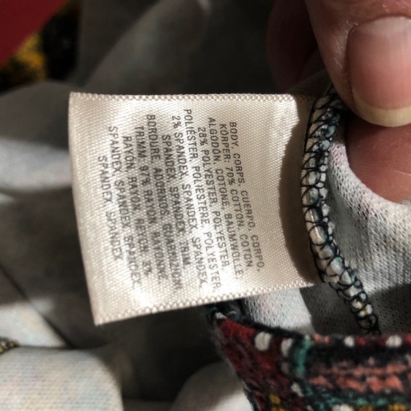 Maeve Anthropologie Dress Black w/Paisley Skirt - Picture 3 of 5